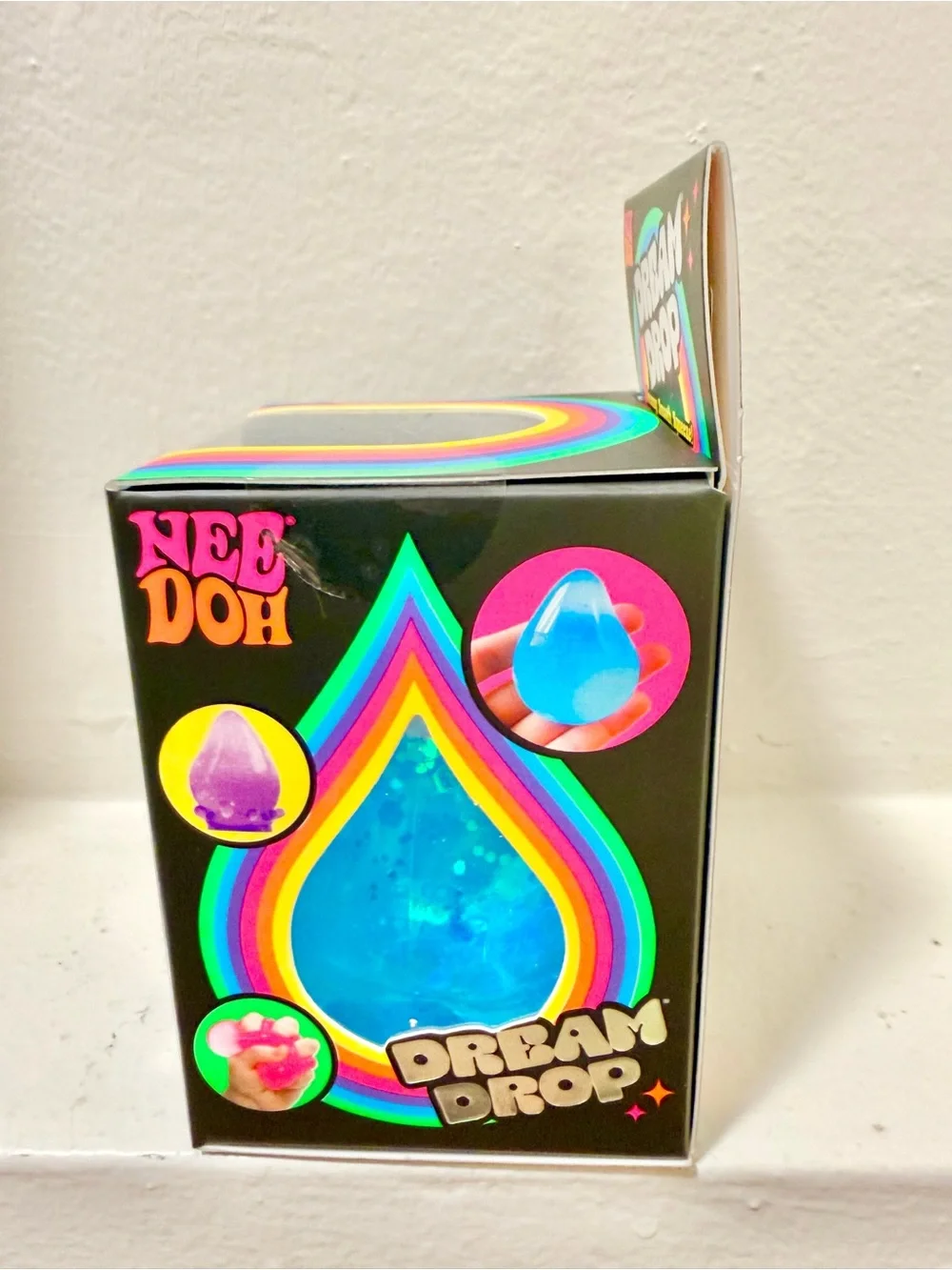 NEW! 100% AUTHENTIC Schylling NeeDoh NEE DOH Dream Drop - sparkle blue!